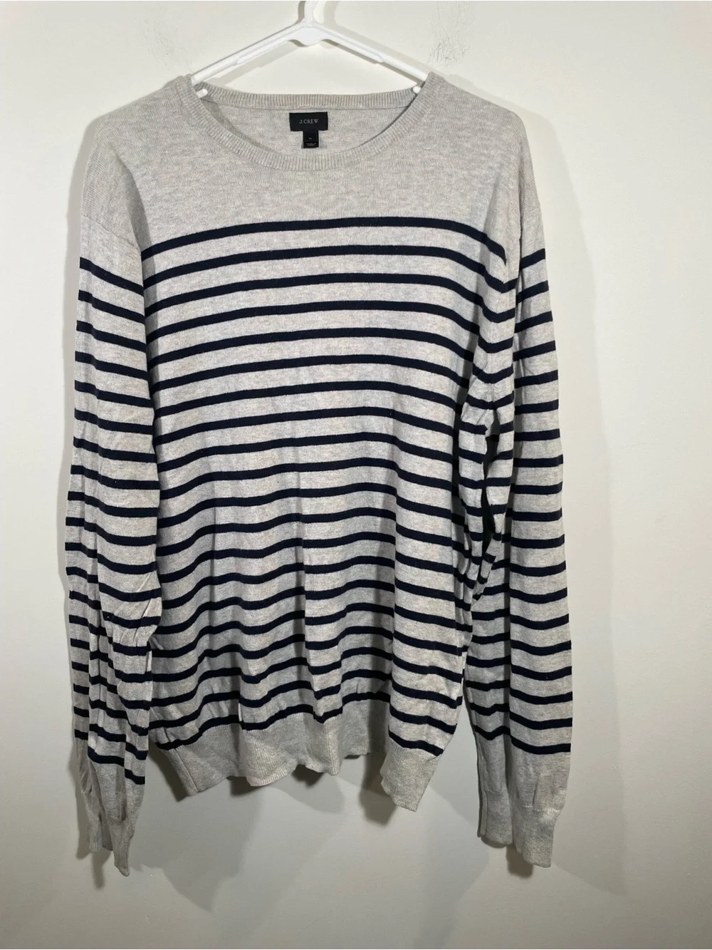 J. Crew striped sweater cotton/cashmere blend XL